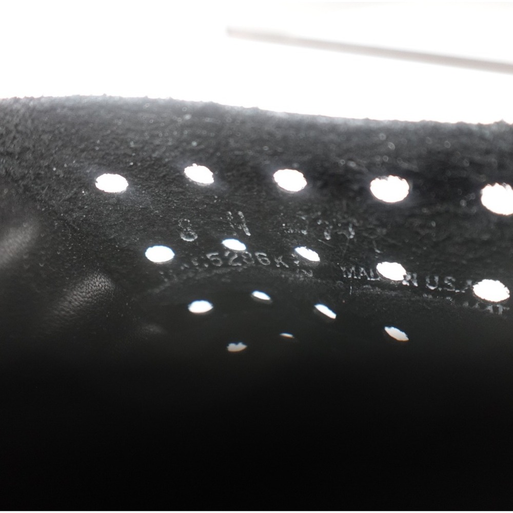Munro American Womens Black Suede Perforated Block Heel Slide Sandals Size 8 M - Picture 6 of 7